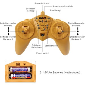 ماشین کنترلی شارژی بولدوزر حرفه ای هوینا مدل Huina Bulldozer 1569 1:16_اسباب بازی