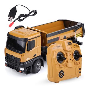  ماشین کنترلی شارژی کامیون راه سازی حرفه ای هوینا مدل Huina Dump Truck 1573 1:14_اسباب بازی