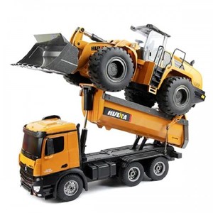  ماشین کنترلی شارژی کامیون راه سازی حرفه ای هوینا مدل Huina Dump Truck 1573 1:14_اسباب بازی