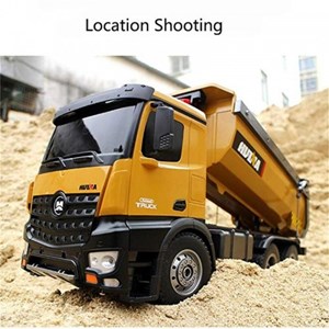  ماشین کنترلی شارژی کامیون راه سازی حرفه ای هوینا مدل Huina Dump Truck 1573 1:14_اسباب بازی