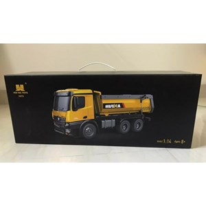  ماشین کنترلی شارژی کامیون راه سازی حرفه ای هوینا مدل Huina Dump Truck 1573 1:14_اسباب بازی