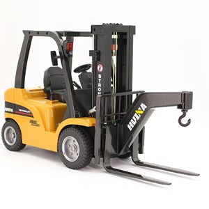 ماشین کنترلی شارژی لیفتراک سه کاره حرفه ای هوینا مدل Huina Trucks Rc 1576 1:10_اسباب بازی