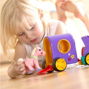 اسباب بازی ماشین یدک کش دختر تولو مدل 89911 Tolo Pony Trailer- Pastel Colours